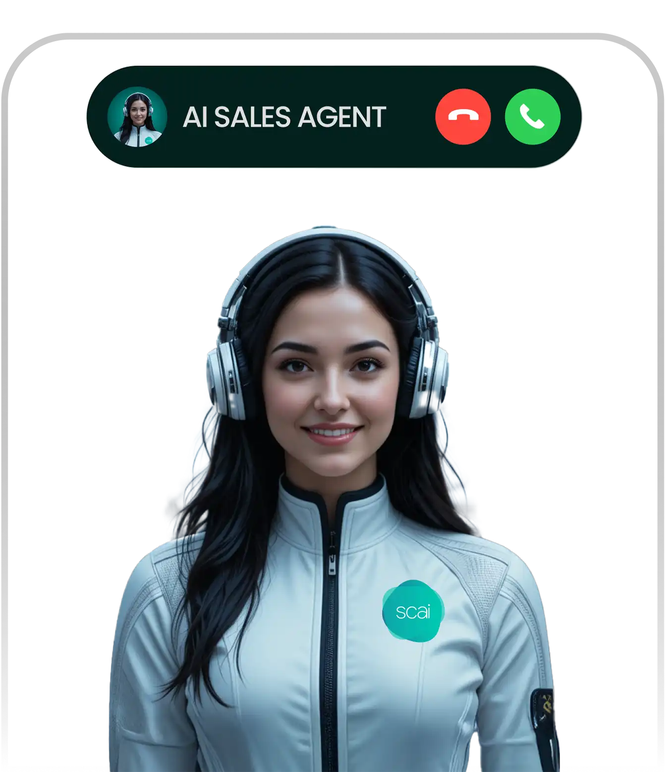 SCAI AI sales agent on a live retailer call